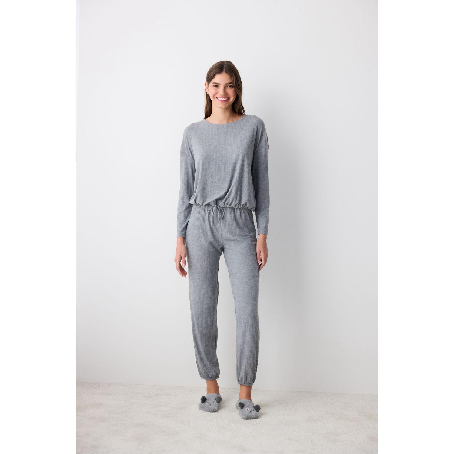 

Hailey Dark Gray Pants Pajama Set XS