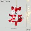 Red and White Sticky Powder Plastic Cartoon Pendant for Christmas Tree Decoration