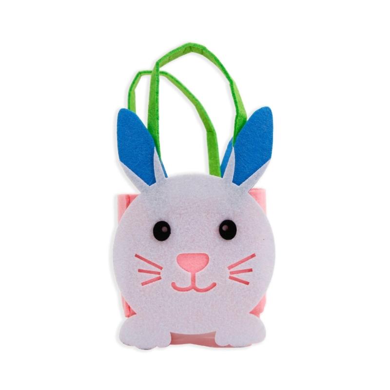 Easters Gift Bags Felt Basket Easters Felt Bags Treat Candy Bags Felt Texture Suitable for Storaging Eggs and Candy