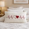 30*50cm Valentine's Day Pillowcase Decorative Soft Heart Pillow Cover Concealed Zipper Detachable Throw Pillow Cover Sofa Couch