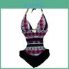Sommer Sexy Ausgeschnittenes Patchwork Bedrucktes Bandagen Badeanzug Für Damen In Premium Qualität