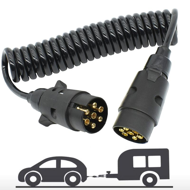9.8 7 Pin Trailer Truck Light Board Extension Cable Lead Male To Male Wire Plug Socket Wire Part Couplings Circuit Plug Socket