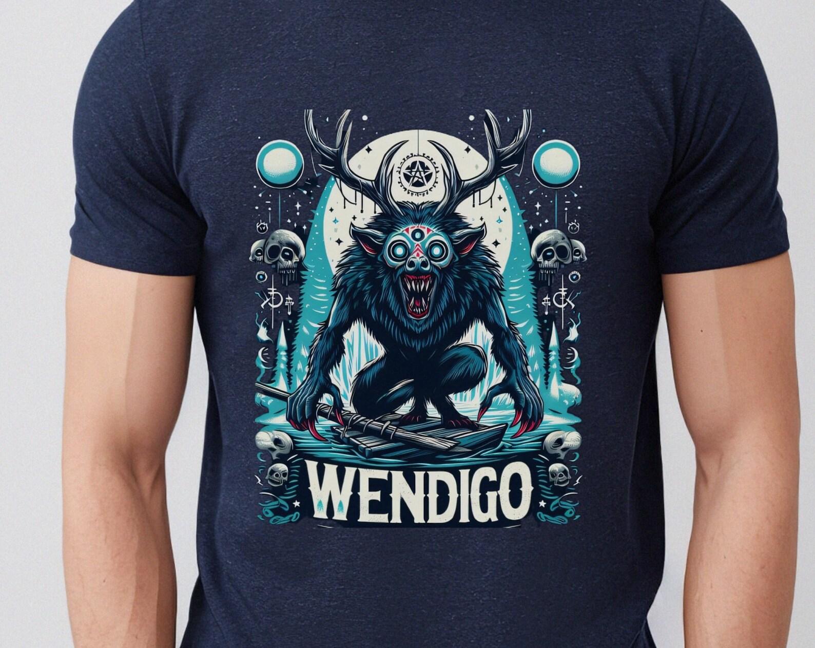 Wendigo Graphic T-Shirt: Cryptid Legend Tee M