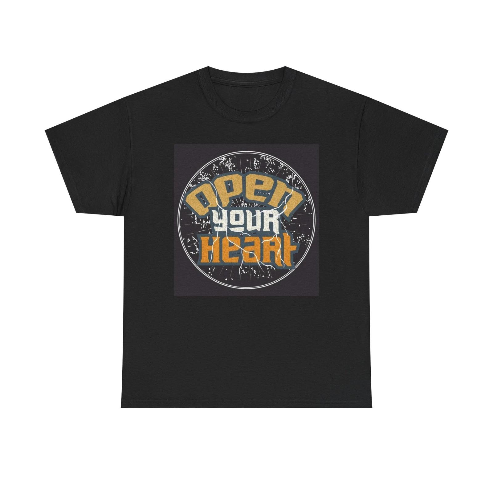 Men s and Women s T-shirts Open Your Heart Graphic XXXXL