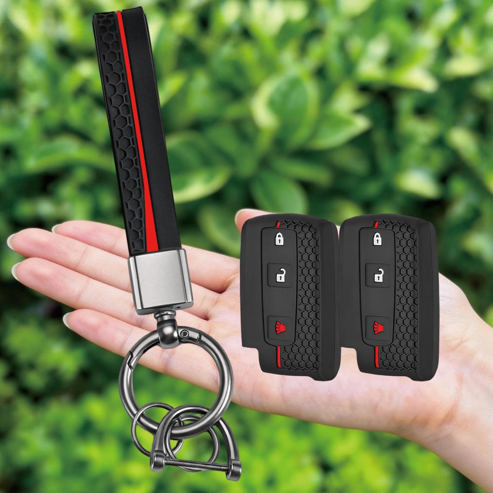 Keychain Silicone Car Remote Key Cover Key Fob Accessories Case for TOYOTA Corolla Verso 2004 2006 2007 Prius Gen 20 2005 2008