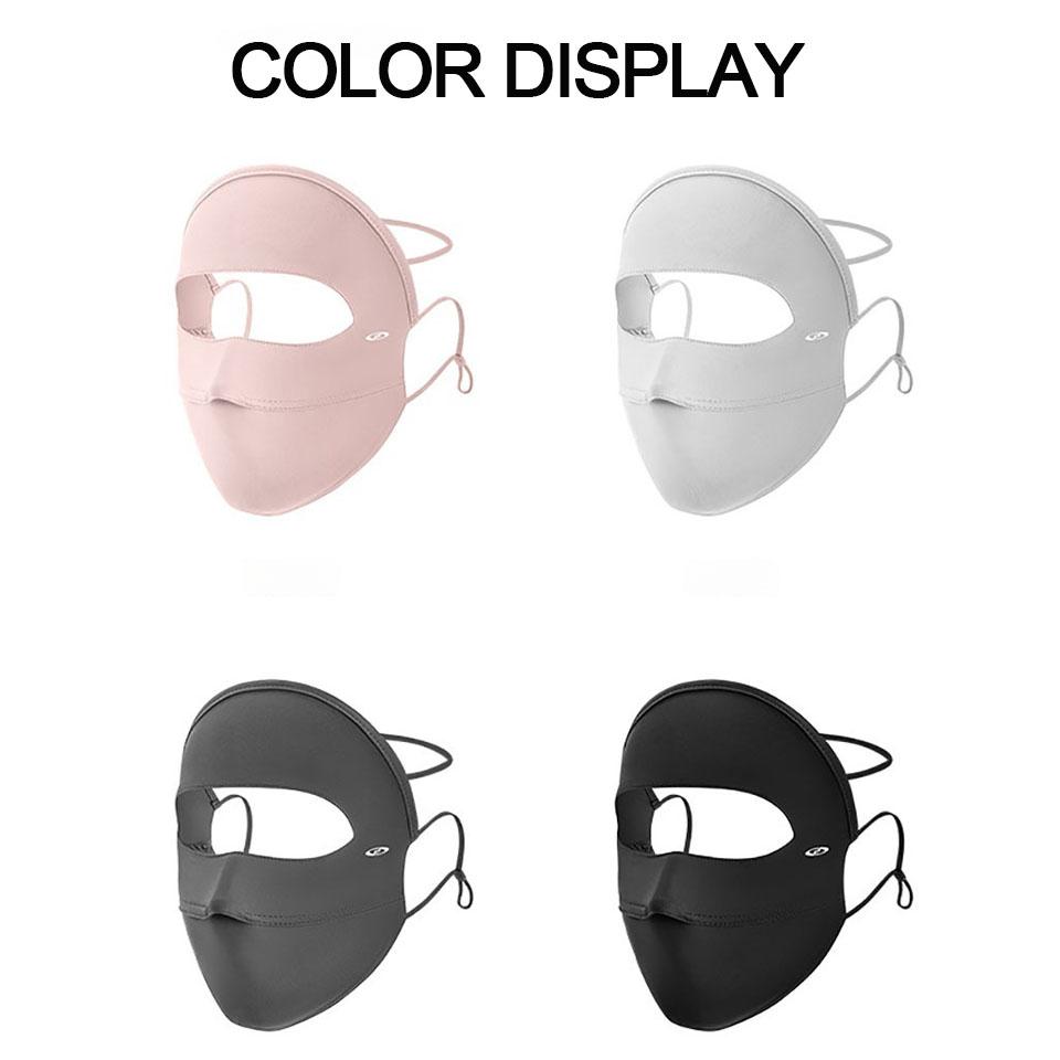 Full-face Sun Protection Mask Breathable UV-resistant Ice Silk Cool Veil Outdoor Forehead Eye Corner Protection Unisex
