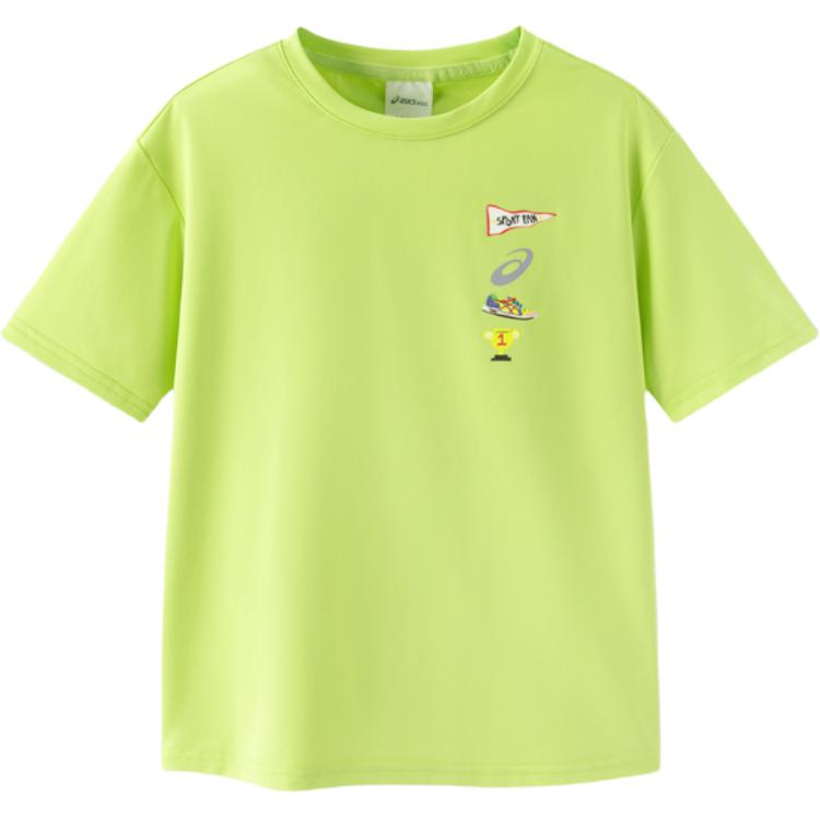 New Asics x IP LIANMINGKUAN T Shirt Yellow Green Teenagers 332241173104-752