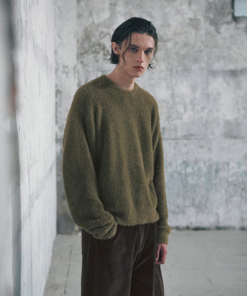 GLW Hairy Crop Knit Khaki