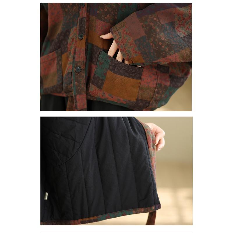 DIMANAF Nouveau Manteau Automne Hiver Grande Taille Femme Vestes Basiques Manches Longues Vêtements d'Extérieur Amples Décontractés Vintage