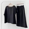 Shop   Women Boat Neck Loose Fit Tencel Blouse Long Skirt Set Ara wSet 5258   