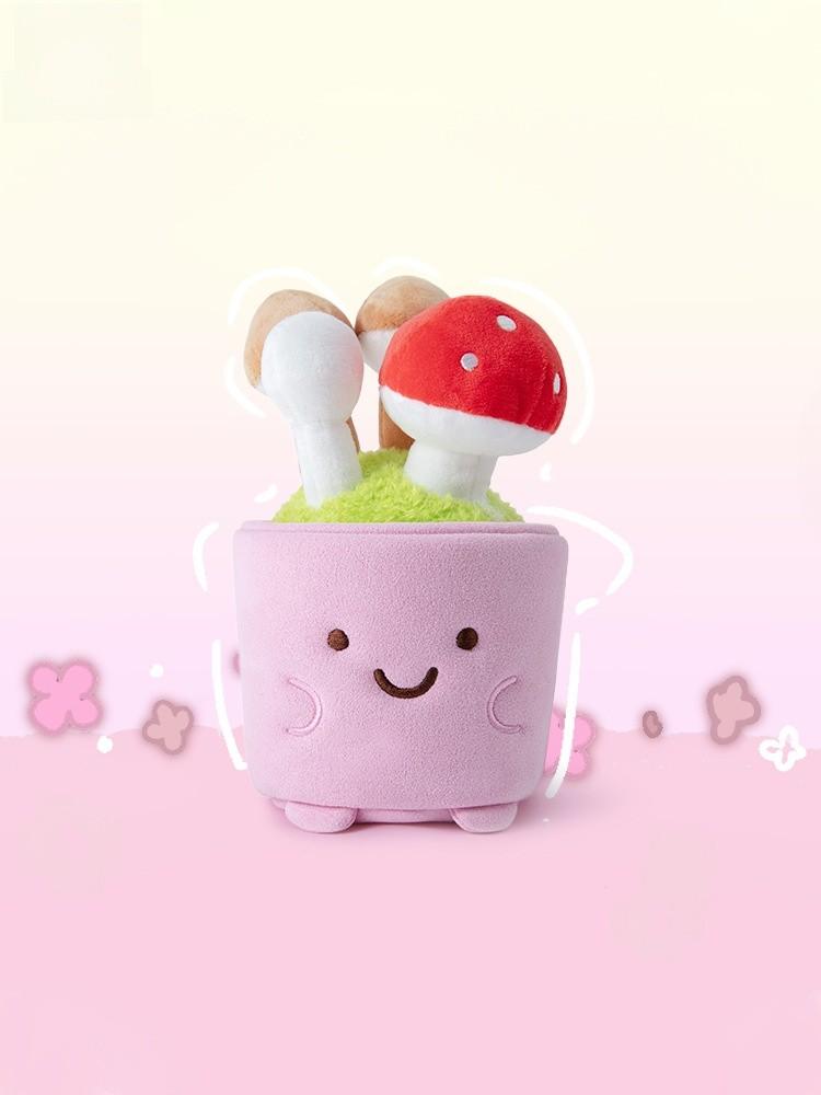 Aloe Mushroom Tulip Begonia Plant Pottery Design Plush Toy For Room Decor