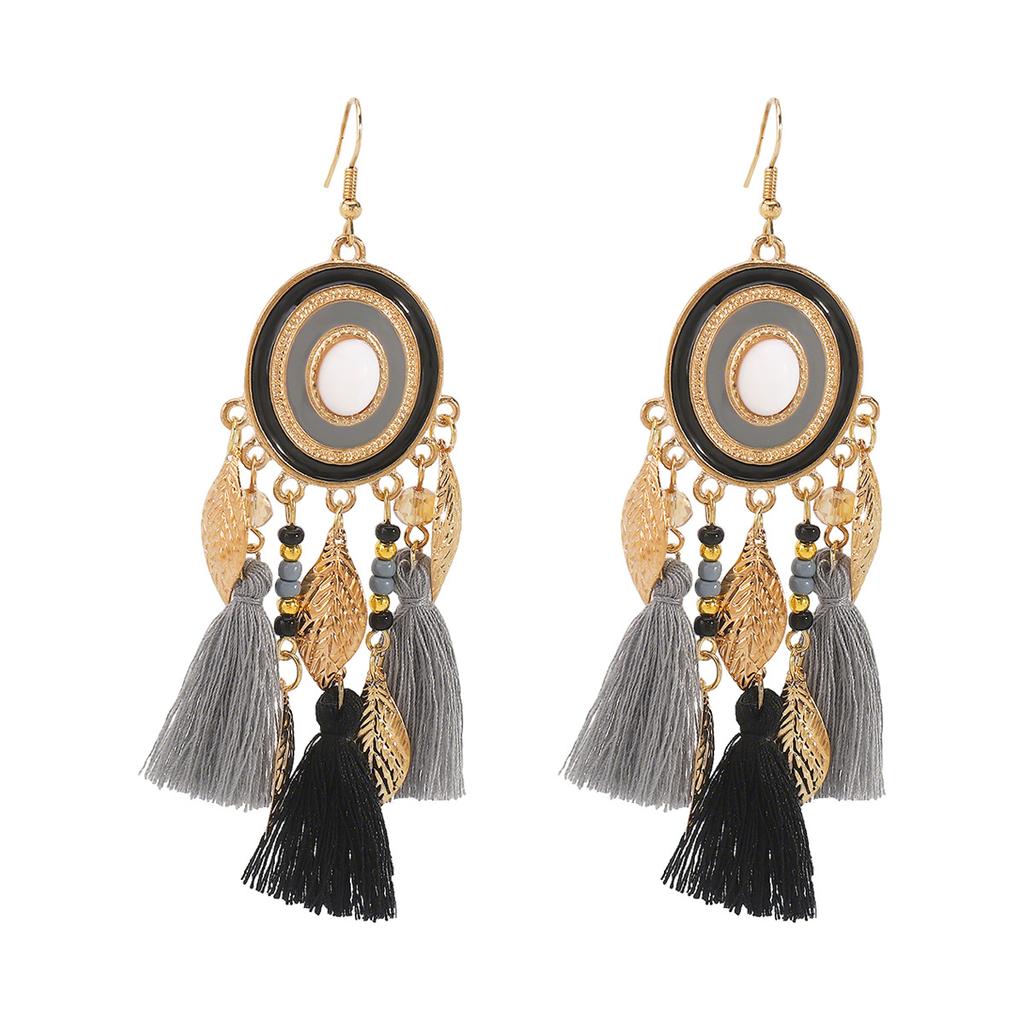 Women Bohemian Retro Ethnic Style Exotic Personality Fashion Long Tassel Earrings For Women