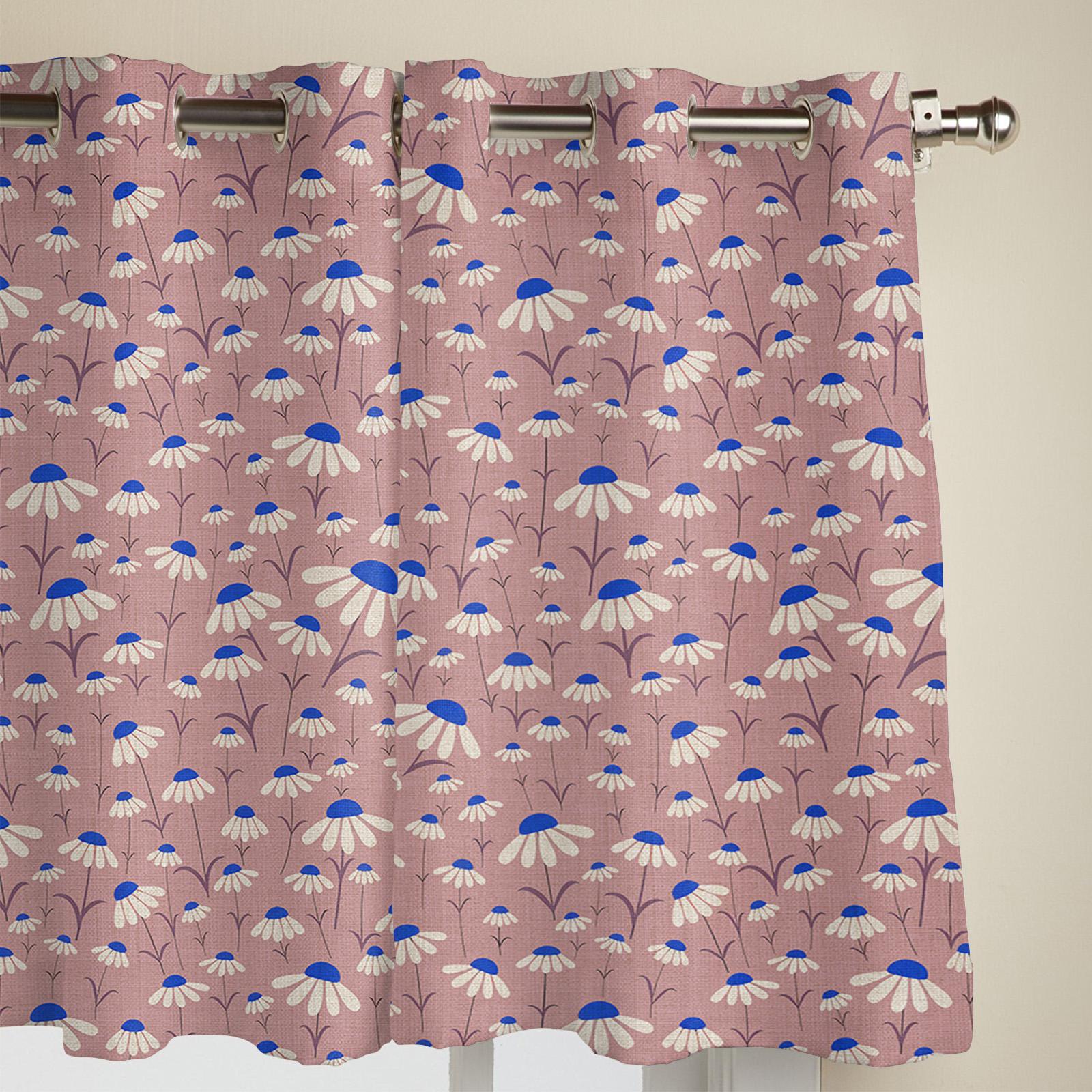 Весенняя Хризантема Акварельный Цветок Оконная Штора для Гостиной Роскошный Ламбрекен — фото 4