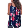 Women's Printing Sleeveless Ruffle Hem Large Loose Sexy Cami Tank Tops