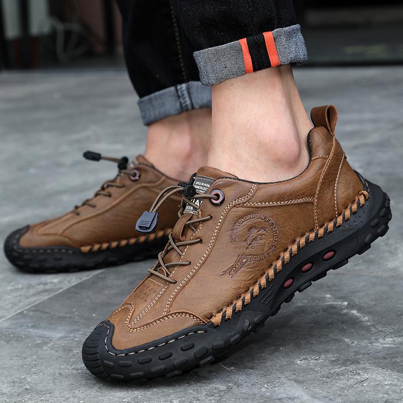 Men Split Leather Casual Leather Shoes Men Comfortable Driving Shoe  Man Flats Shoes  Business Formal Shoes