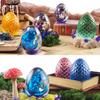 Scaled Dragon Egg Resin Silicone Mold with USB Powered Wooden Lighting Base Stand with Switch for Diy Table Crafts Party