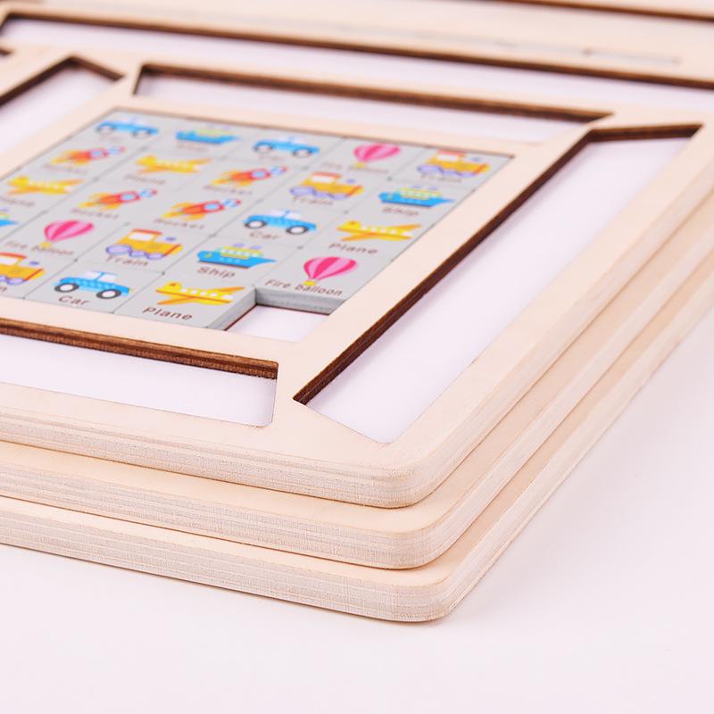 Çocuklar İçin Ahşap Noktaları Birleştirme Mantık Eğitimi Bulmacası