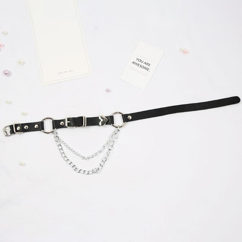 Punk Leather Waist Chain Belt Layered Ring Belly Chains Dance Body Accessories for Women and Girls