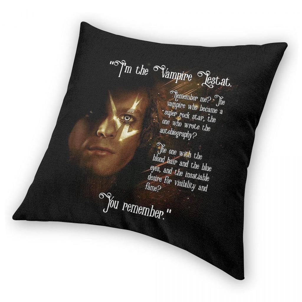 Funda de Almohada Cuadrada Estrella de Rock Vampiro Lestat Poliéster Lino Terciopelo Estampada Cremallera Funda de Almohada Decorativa Funda de Cojín para Sofá