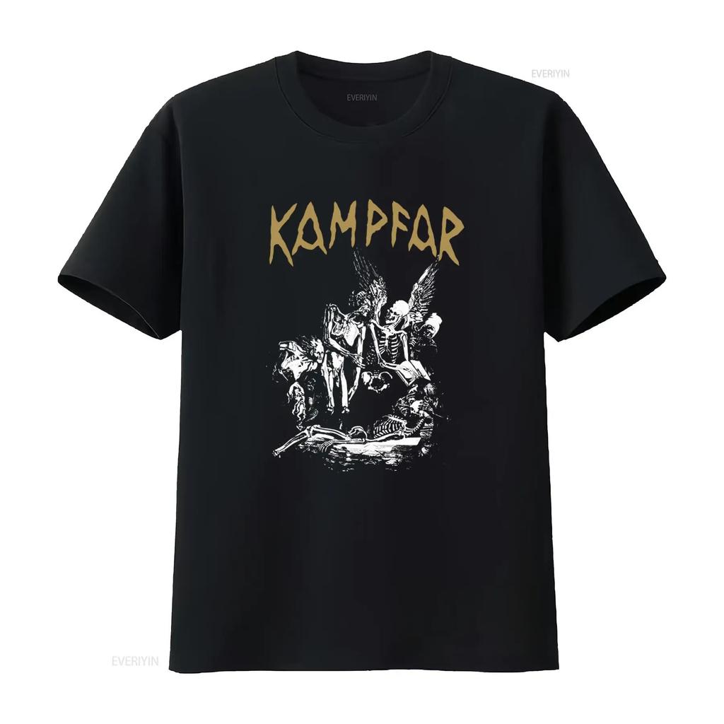 Kampfar Tod T-Shirt Für Unisex Einzigartiges Totenkopf- und Skelett-Design Inspiriert von Heavy Metal Bands Bequeme Baumwolle Vintage