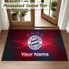Crystal Velvet Square Rug Custom NameBayern Munich Pattern Non Slip Home Floor Decor Rug