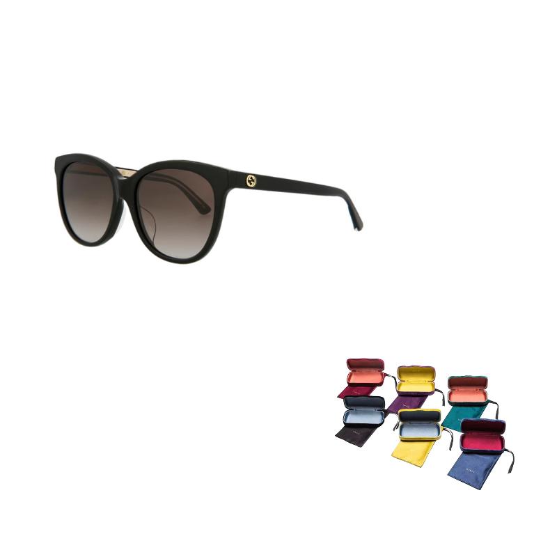 

GUCCI Acetate Irregular Shaped Sunglasses Unisex Black 56 чёрный