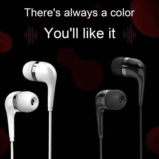 Wired Earphone In-ear Universal 3.5mm Stereo Sport Headset with Mic for Smartphone