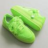Men’s Sports Shoes White Skateboard Shoes Student Fashion Elevator Height Increase Green Running Sneakers Plus Size