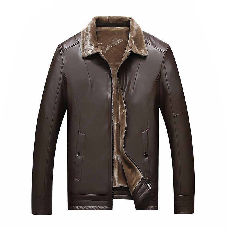 Chaqueta de Cuero Sintético Premium para Hombre Estilo Motero Abrigo de Piel para Motocicleta Corte Ajustado Ropa de Abrigo