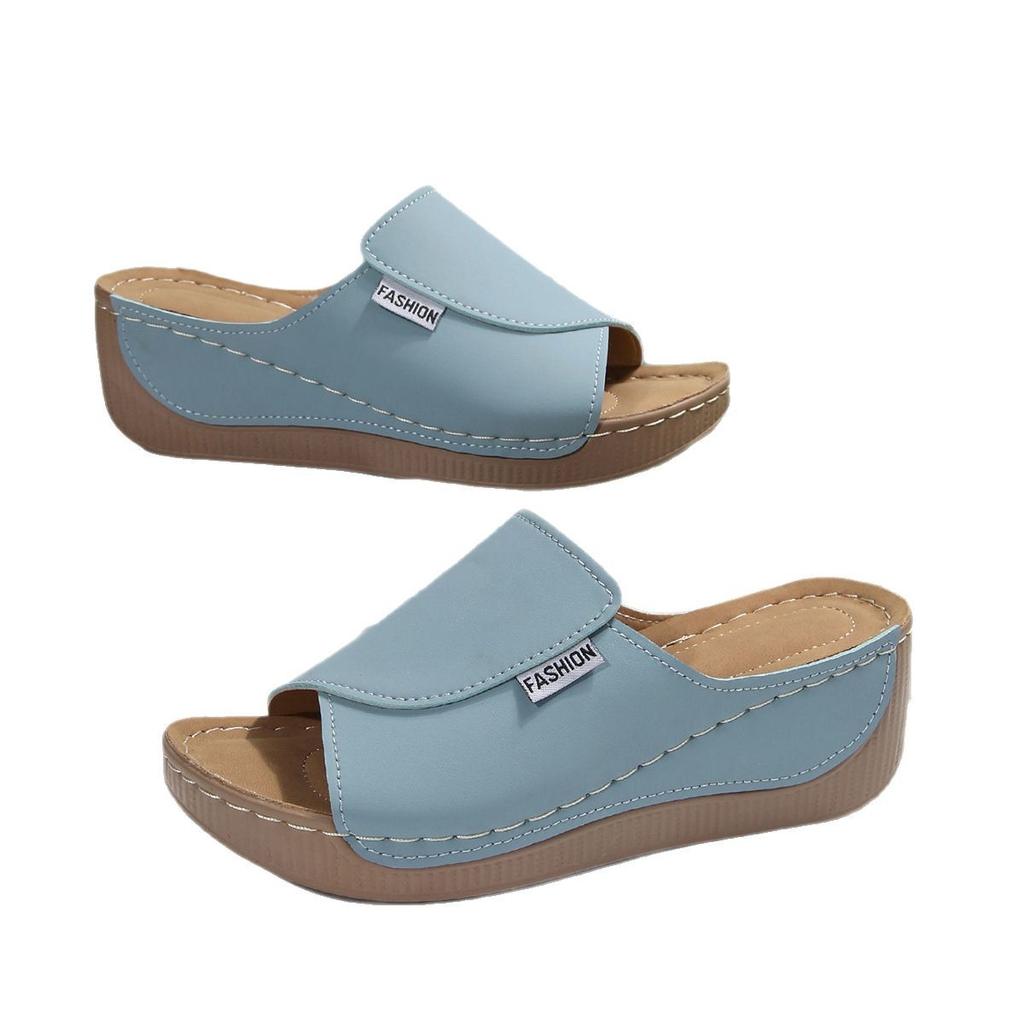 Fashion Sandals Shoes Women Platform Walking Shoes Slip On Sandals Woman Wedge Ladies Shoes Beach Female Woman Slippers Footwear