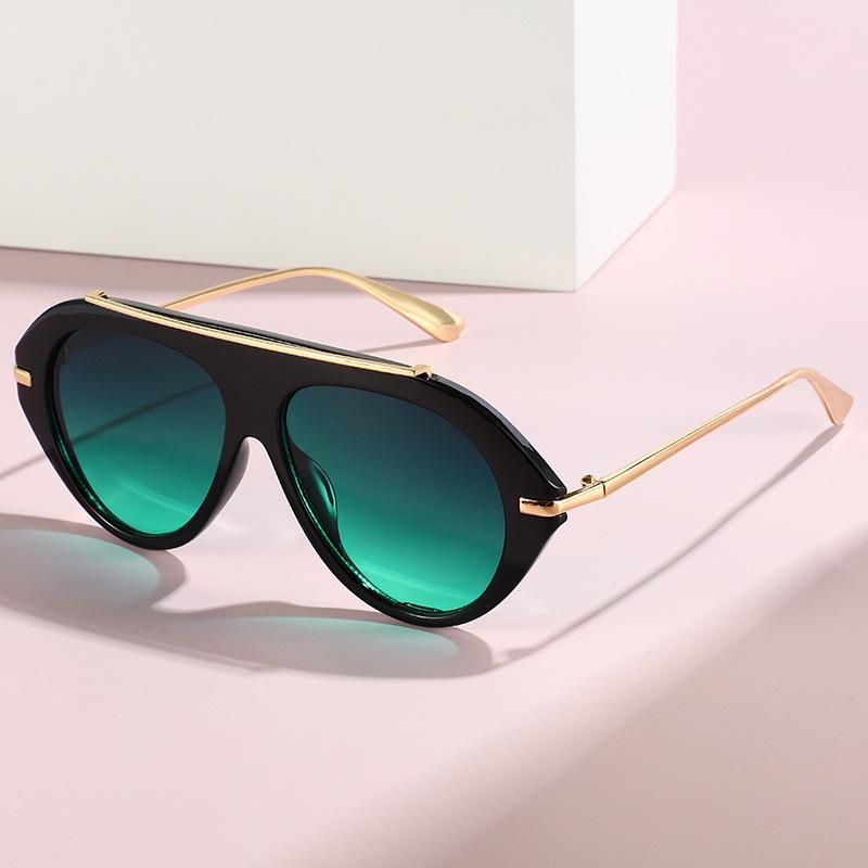 Fashion sunglasses women's high-end UV-proof toad glasses European and American new large-frame personalized sunglasses street shooting