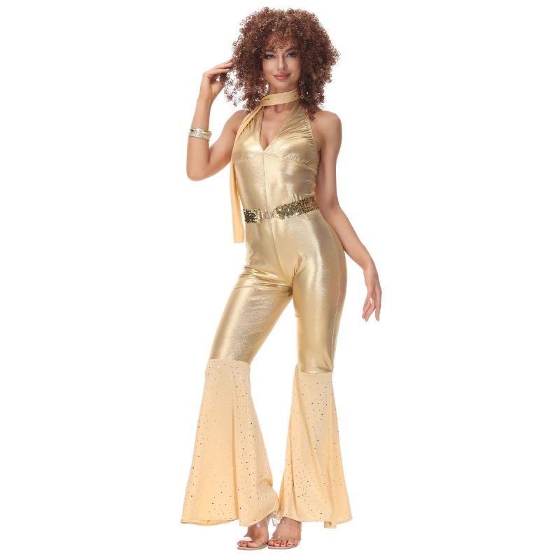 Halloween Hippie Costume 70 Vintage Disco Bar Dancing Hip Hop Rock Show Costume