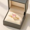 Heart Rose Quartz Gold Plated Ring for Women – Romantic Love Jewelry