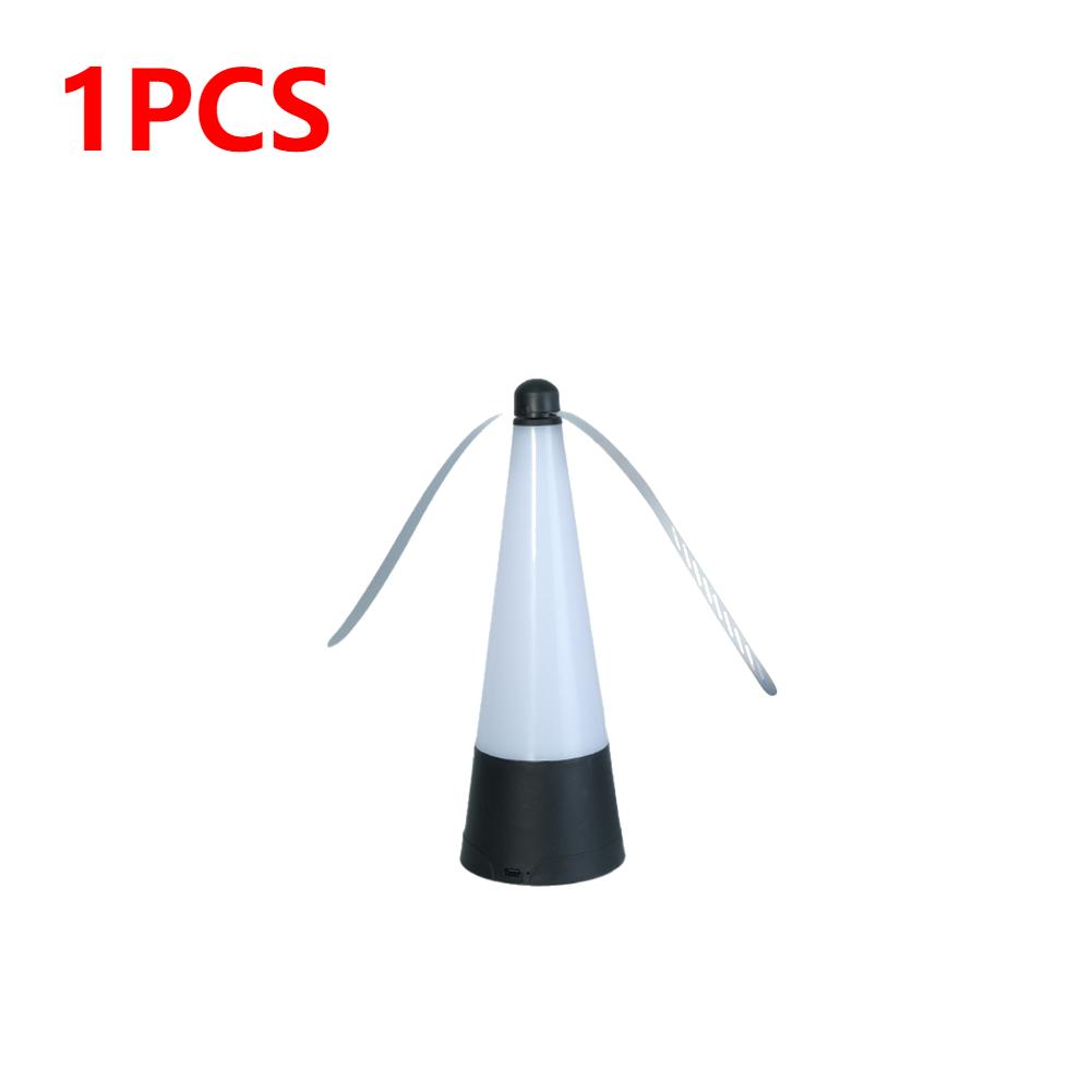 

1/2pcs Fly Repellent Fan with LED Light USB Rechargeable Outdoor Fly Fan Battery Powered Pest Control Fan for BBQ Picnic Parties