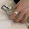 Korean Sweet Twist Bow Ring, Women's Fashionable Unique Index Finger Ring, Stacking and Wearing Ring, Advanced Sense