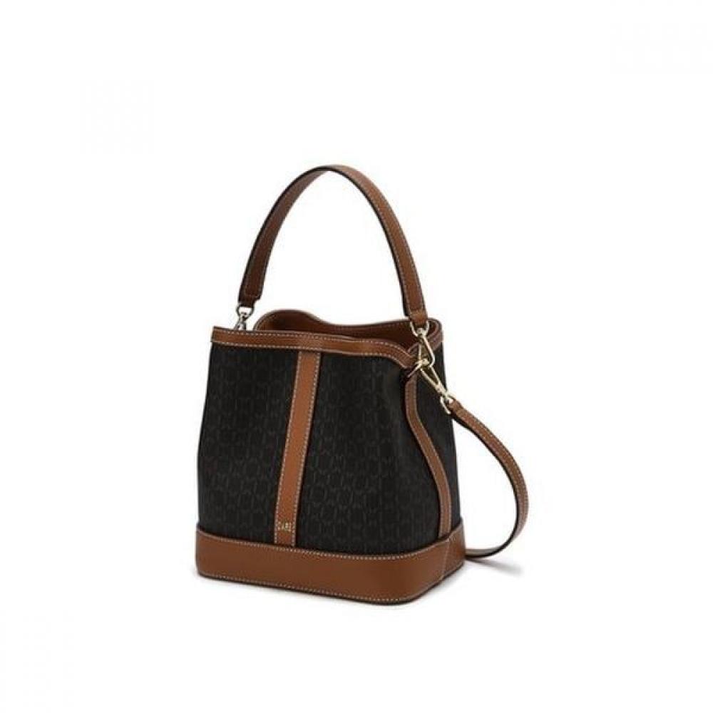 DakS Brown Barnet Bucket Bag S Dd Pattern Leather Combination