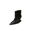 Autumn and winter new pointed head thin heel high heel temperament thin French fashion sexy beautiful short boots black