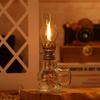 2 Pieces Christmas Chamber Oil Lamp, Vintage Glass Clear Kerosene Lamp Indoor Decorative Hurricane Lantern Small Oil Lantern for Thanksgiving Tabletop
