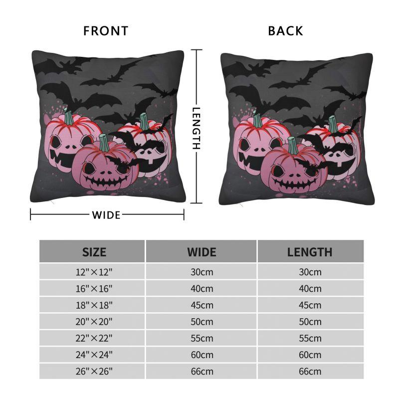 Custom Halloween Pumpkin Jack O Lantern Pillow Covers Horror Trick Treat Cushions Cover Square Pillowcase