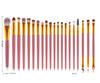 20-Piece Eye Makeup Brush Set: Includes Eyebrow, Foundation, Eyeshadow, Lip, and Contour Brushes.