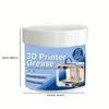 NEW 3D Printer Grease - High Temp, Corrosion & Noise Resistant - For Rails, Screws, Bearings - Safe For Plastics & Metals 100g