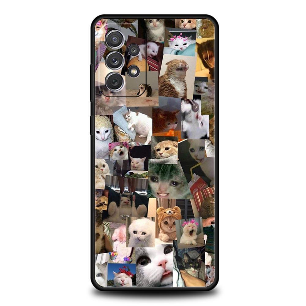 

Чехол для телефона с изображением кота и забавными животными для Samsung Galaxy A13 A51 A71 A21S A12 A11 A31 A41 A23 A53 A73 A52 A32 5G A03S A01, мягкий чехол Samsung A53 5G