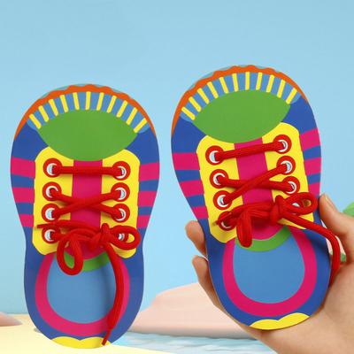 1PCS Children's Fun Montessori Material DIY Shoelace Game Learn Basic Life Skills Teaching Aid Educational Toys For Children