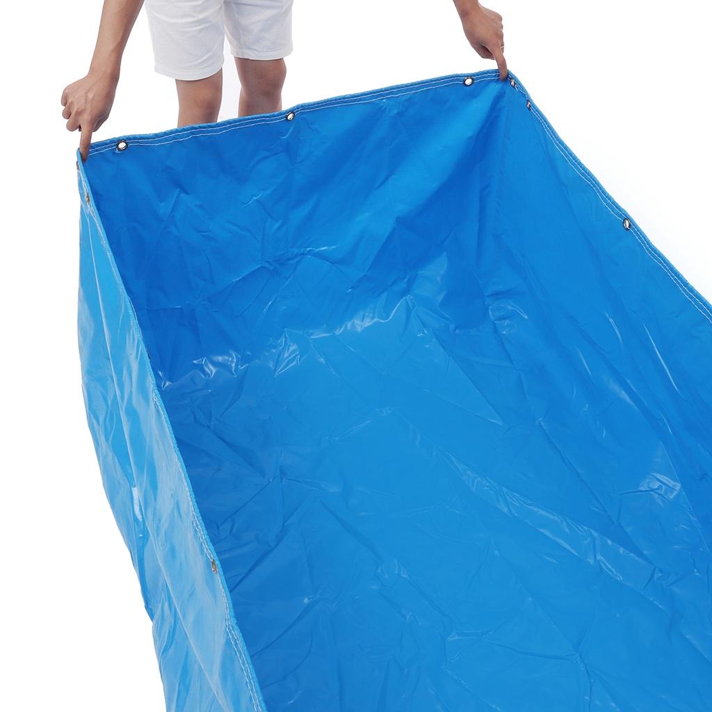 Foldable Waterproof Outdoor Blue Pool Fish Tank Pond 1x1.5x0.6M PVC Coated Banner Anti-UV Swimming Pool Blue Movable Blue Coated Banner