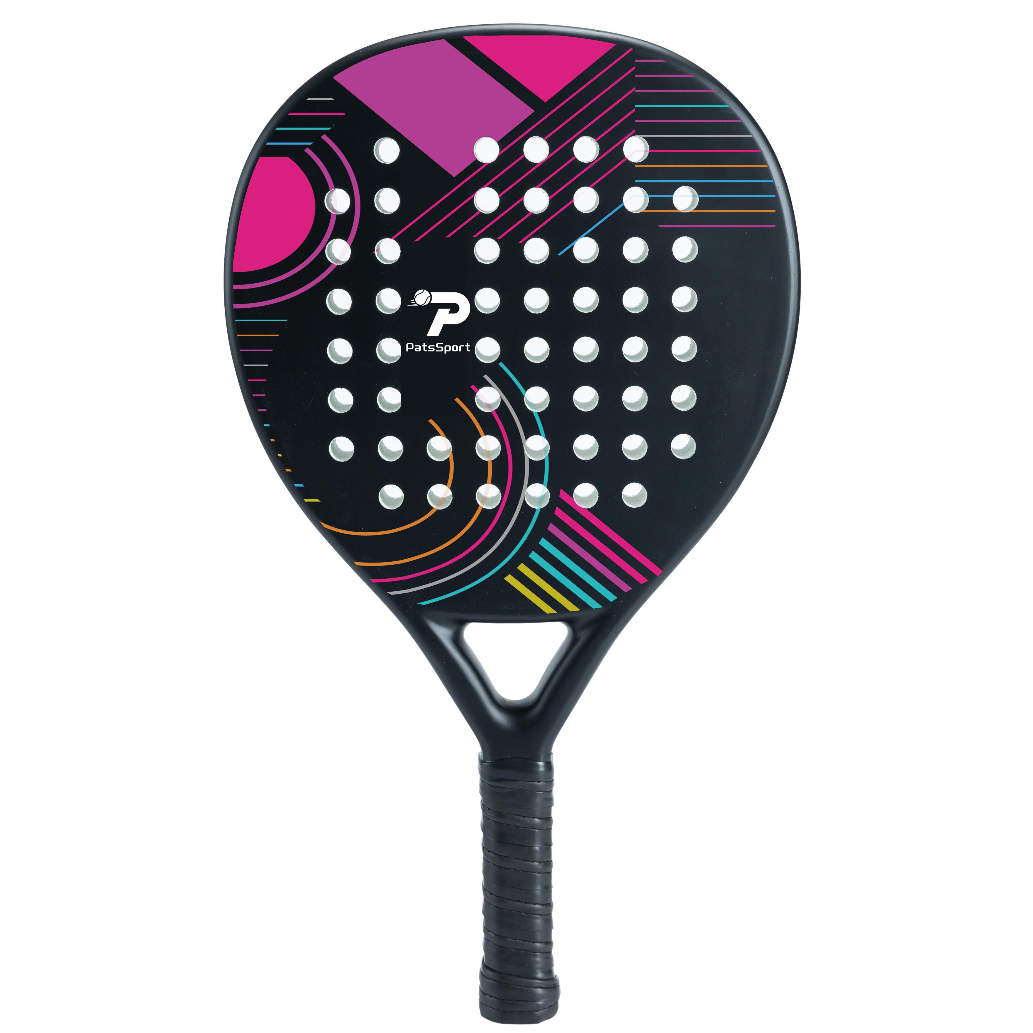 Light Customization Soft EVA Core Glass Fiber Cheapest Tennis Padel Racket for Beginner чёрный