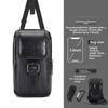 Double Layers Mobile Phone Pouch Large Capacity Phone Belt Hanging Pouch Phone Belt Clip Bag  Men