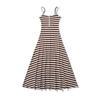 Korean Style Striped Camisole Dress: Elegant, Sleeveless, Off-Shoulder Bodycon Long Skirt
