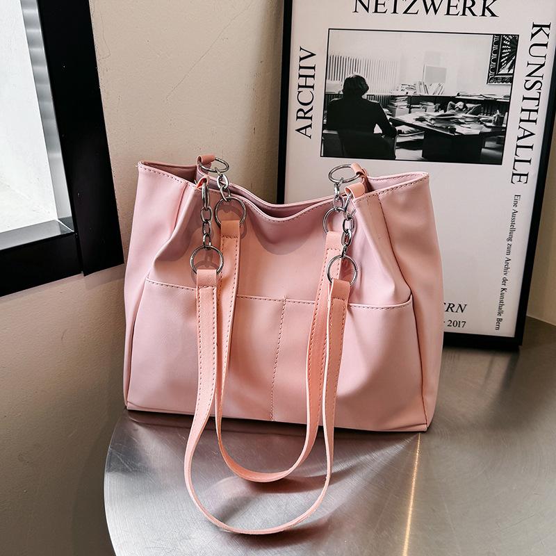 

Ретро сумка жіноча 2024 весна новий тренд нішевий дизайн сумка-тоут на плече повсякденна для роботи великої місткості рожевий