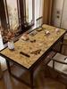 1pcs New Chinese Style Rectangular Waterproof, Oil Resistant, and Washable Tablecloth with High-end Desk Leather Cushion