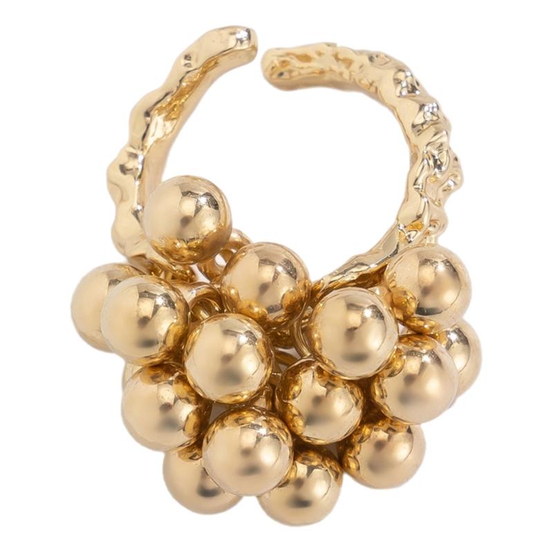 

Винтажное кольцо-спираль с жемчугом, регулируемое открытое кольцо для женщин и девушек, преувеличенное нерегулярное кольцо на палец, модная бижутерия